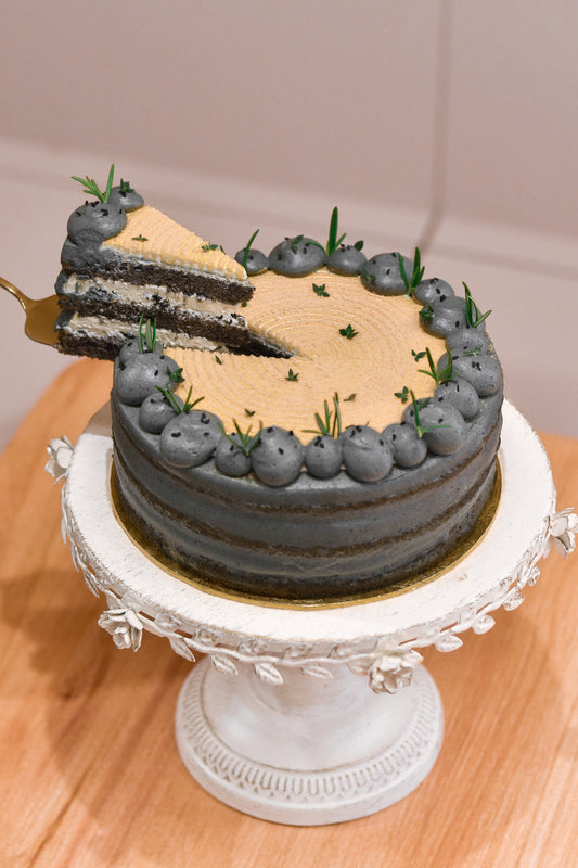 Black Sesame Kinako Cake