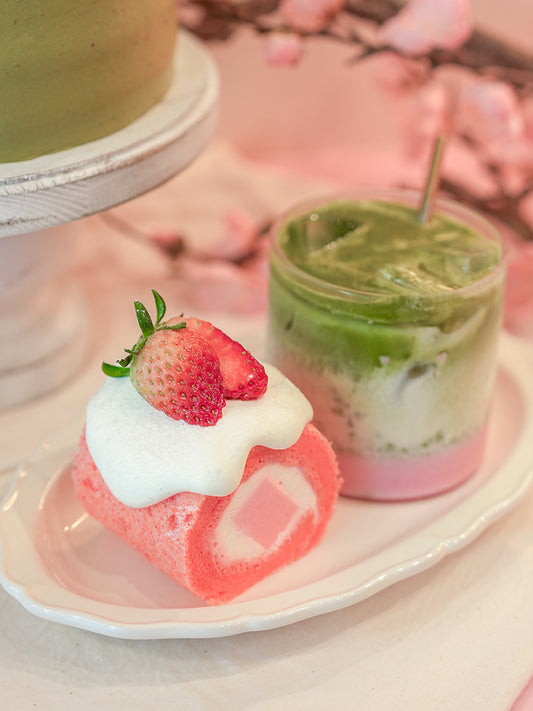 Strawberry Sakura Pudding Roll🌸